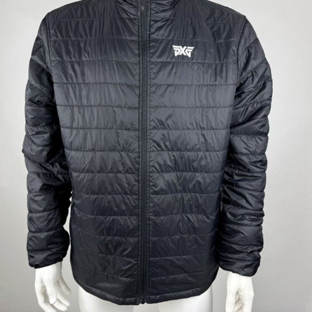 Independent Trading Company Puffer Jacket Mens XL EUC Lightweight Full Zip Black - Picture 13 of 16